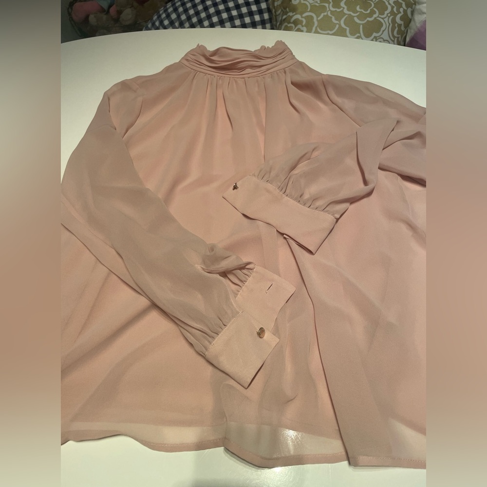 Vince Camuto High Ruffle Neck Long Sleeve Blouse